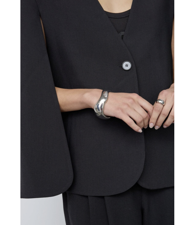 Vola Cape Button Blazer