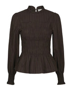 Possa Big Check Blouse