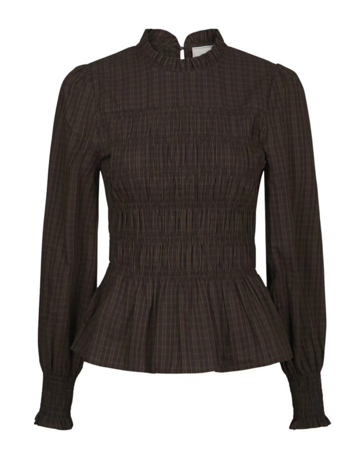 Possa Big Check Blouse