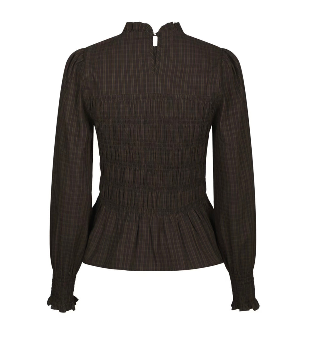 Possa Big Check Blouse