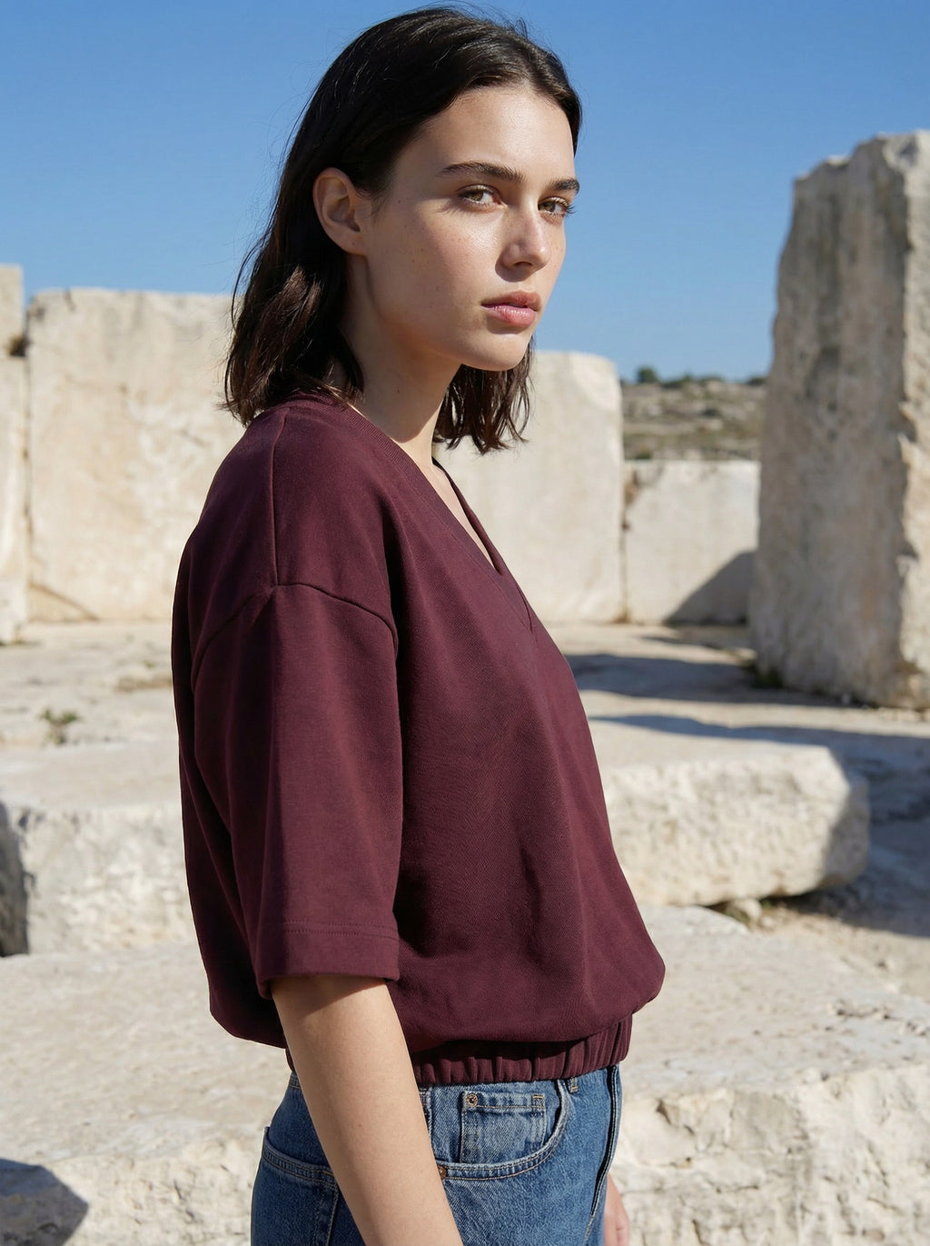 Fiola Gots V-neck T shirt