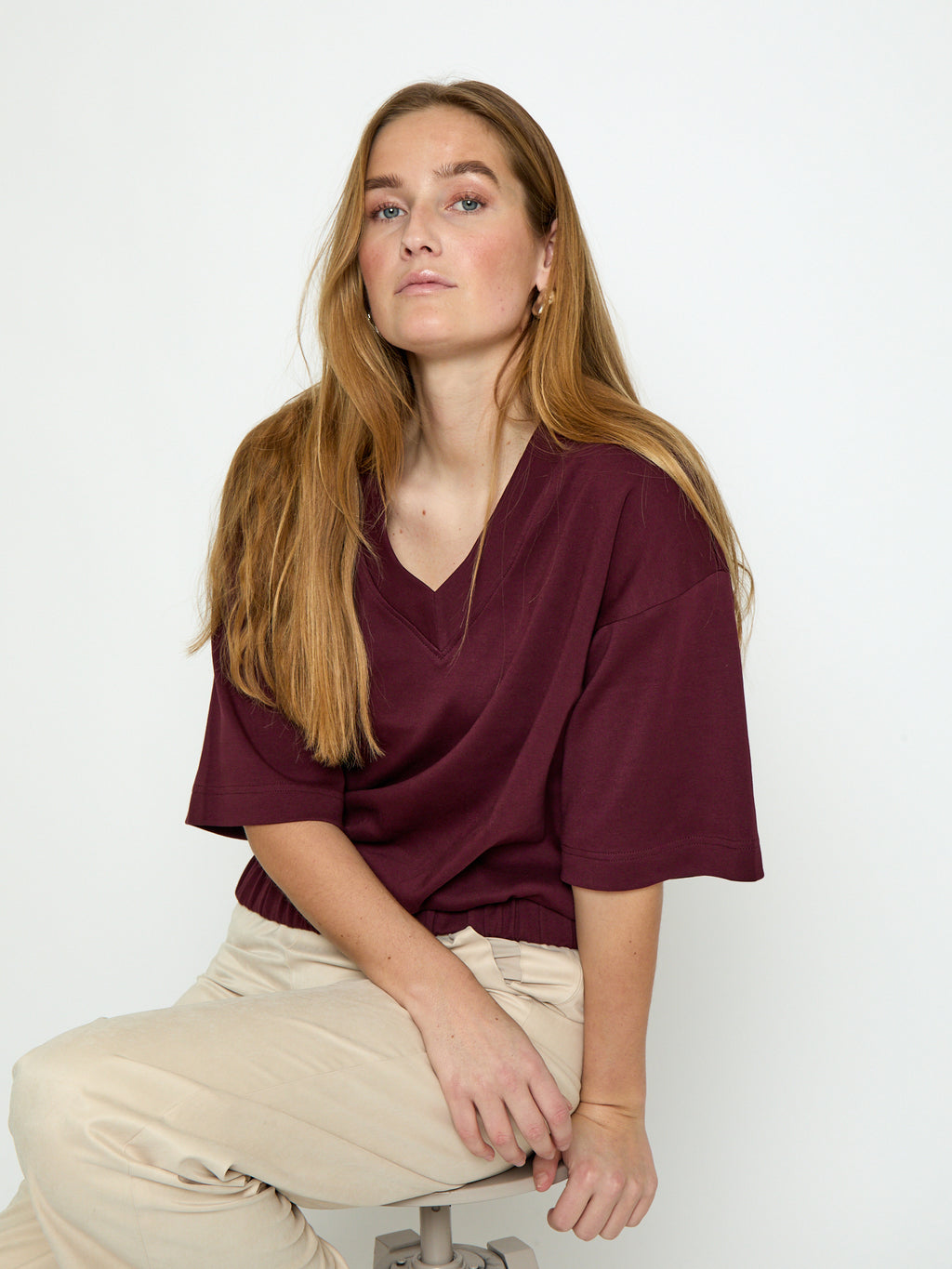 Fiola Gots V-neck T shirt