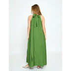 Opeya Solid Halterneck Dress