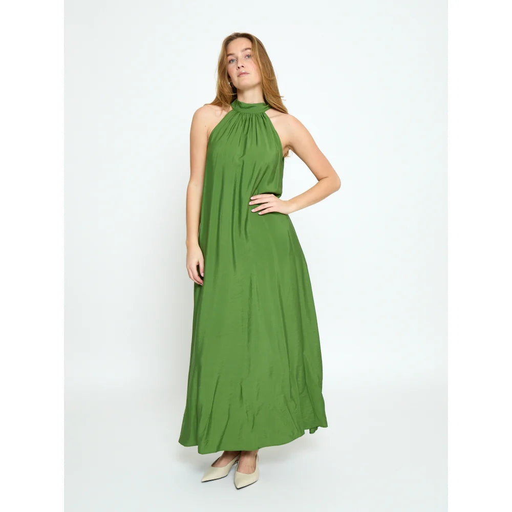 Opeya Solid Halterneck Dress