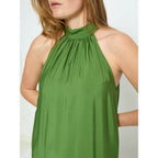 Opeya Solid Halterneck Dress