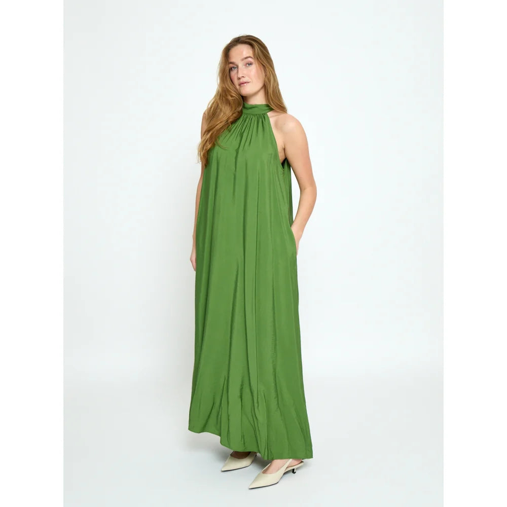 Opeya Solid Halterneck Dress