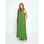 Opeya Solid Halterneck Dress