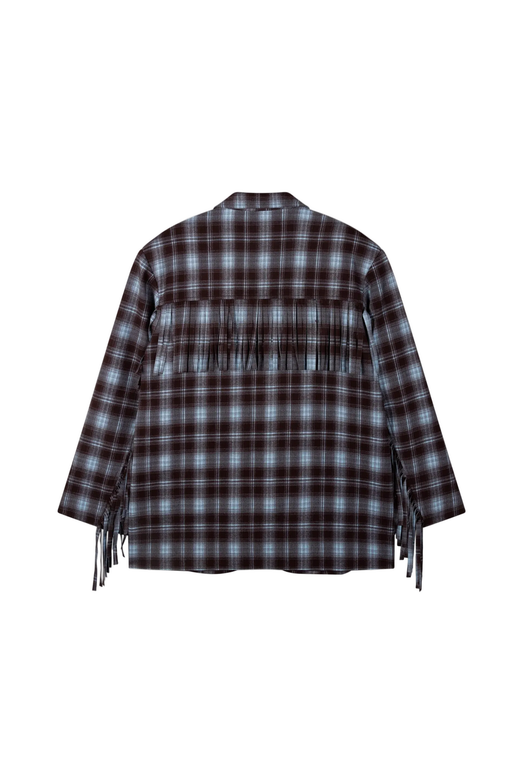 Tori Ladies woven Check Blazer Fringers