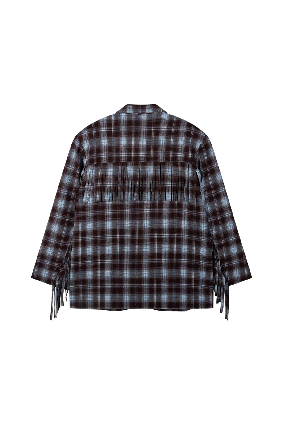 Tori Ladies woven Check Blazer Fringers