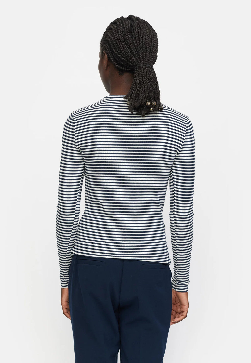 Fenja Stipe O-Neck Top
