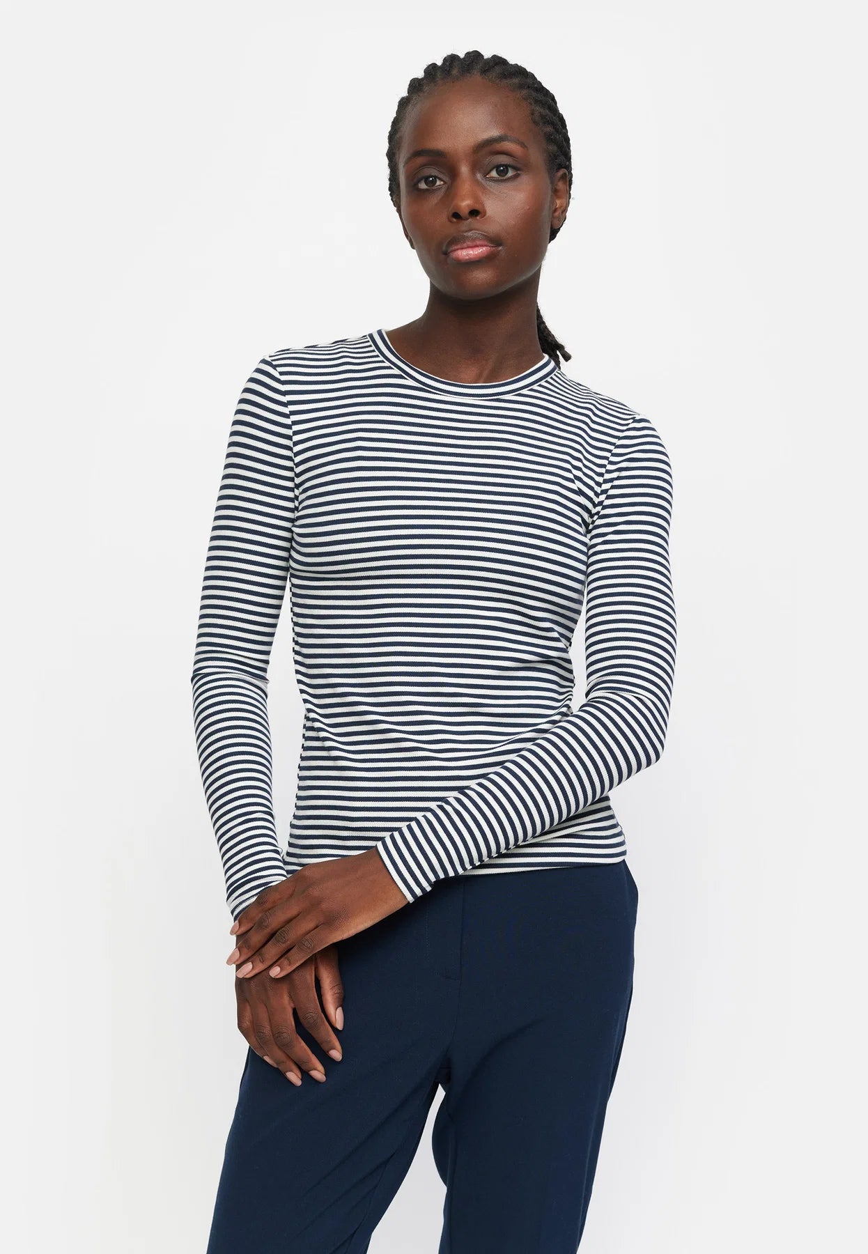 Fenja Stipe O-Neck Top
