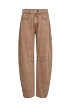 Drew Barrel Panel Tall Jeans Camel