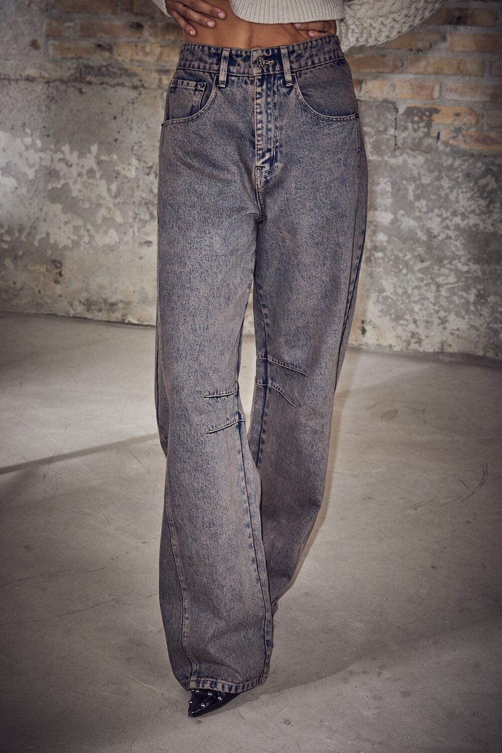 Drew Barrel Panel Tall Jeans Mocca