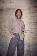 Drew Barrel Panel Tall Jeans Mocca