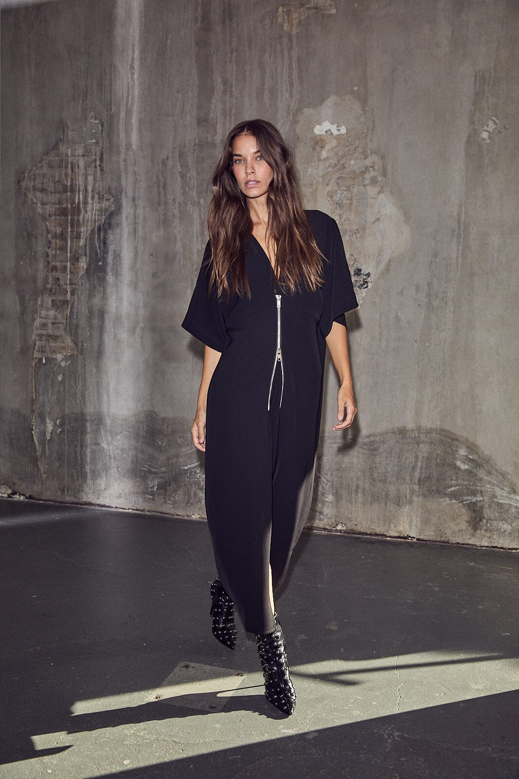 Satari Zip V Dress