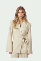 Carmia Melange Tie Blazer