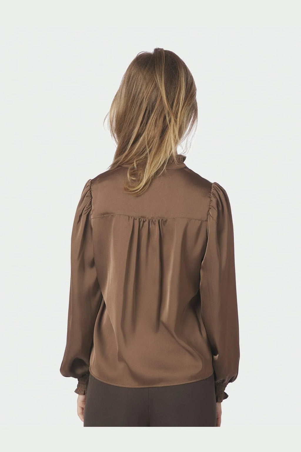 Delsie Drapy Sateen Blouse