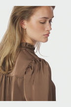 Delsie Drapy Sateen Blouse