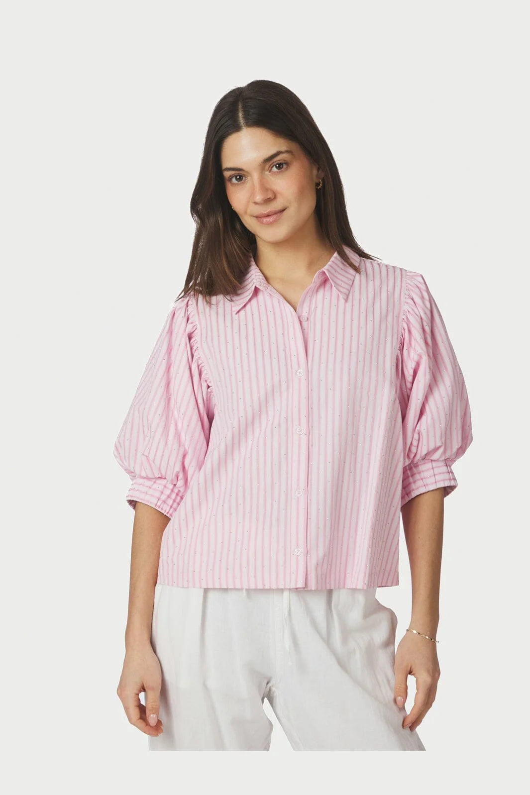 Etta Soft Stripe Stone Shirt