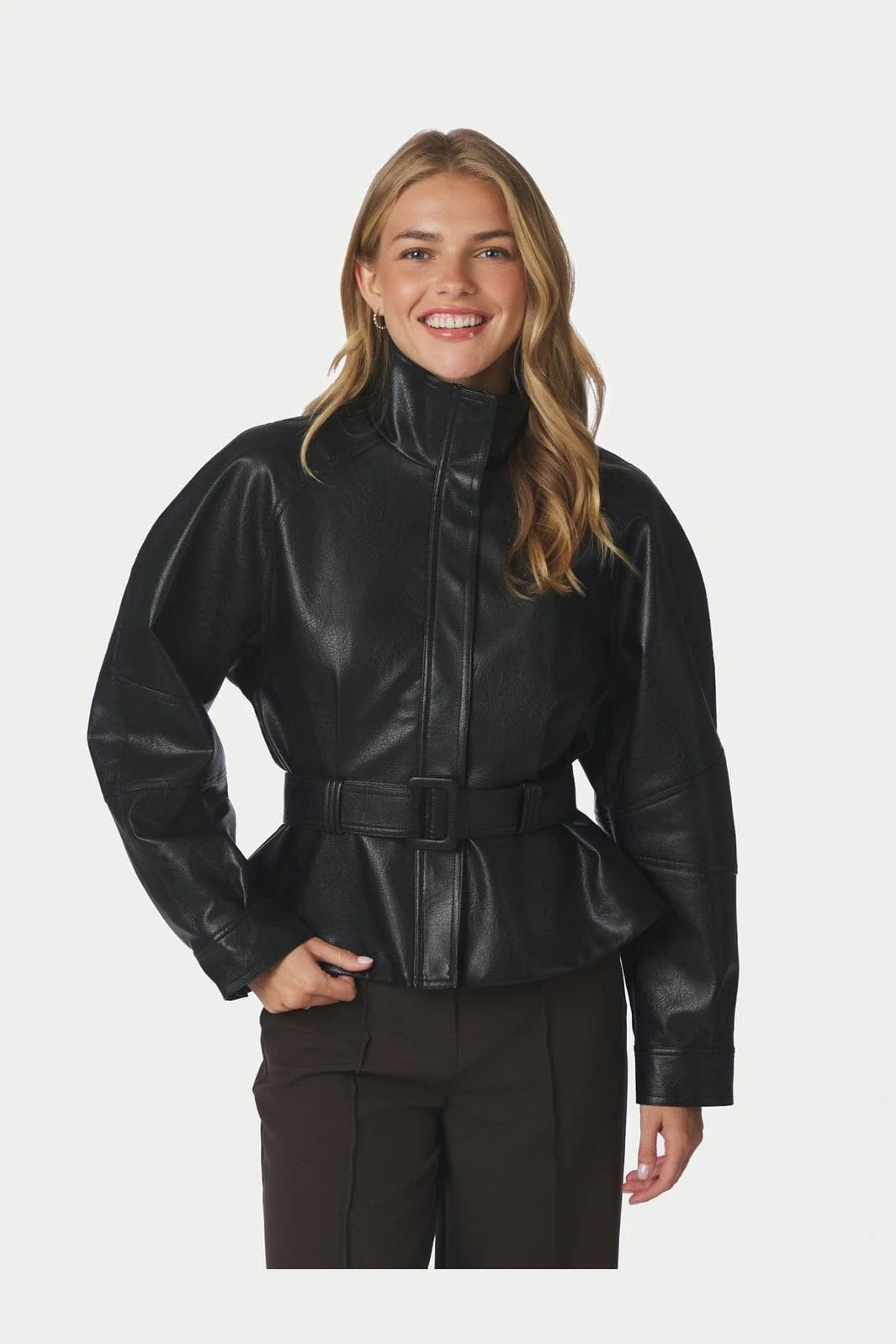 Jaclyn Faux Leather Jacket