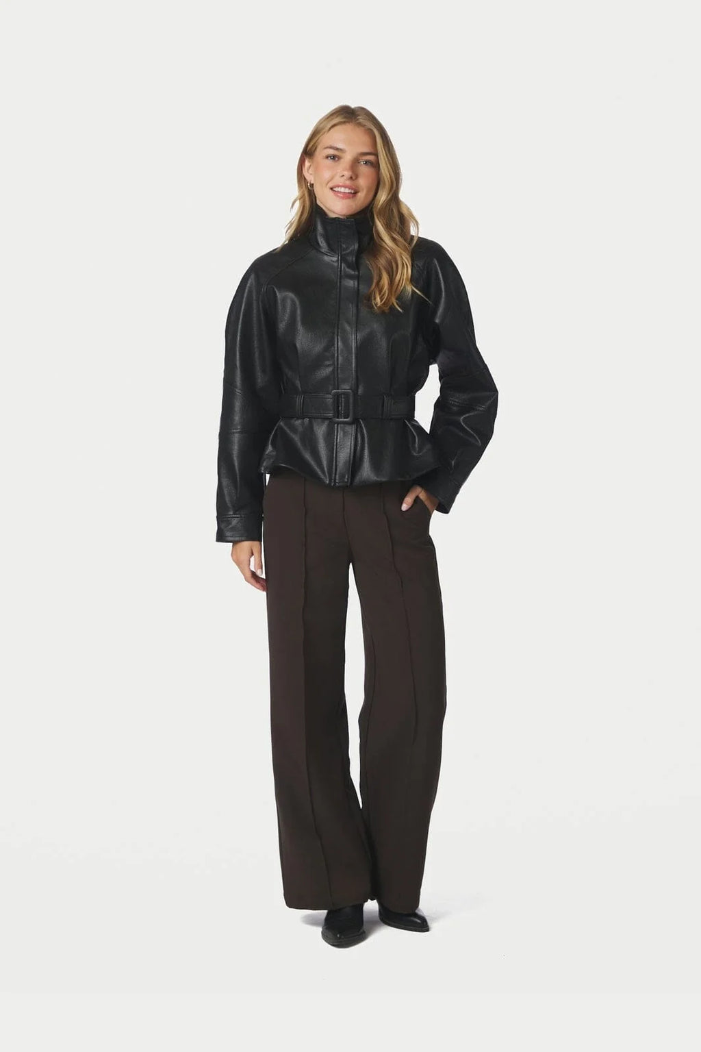 Jaclyn Faux Leather Jacket