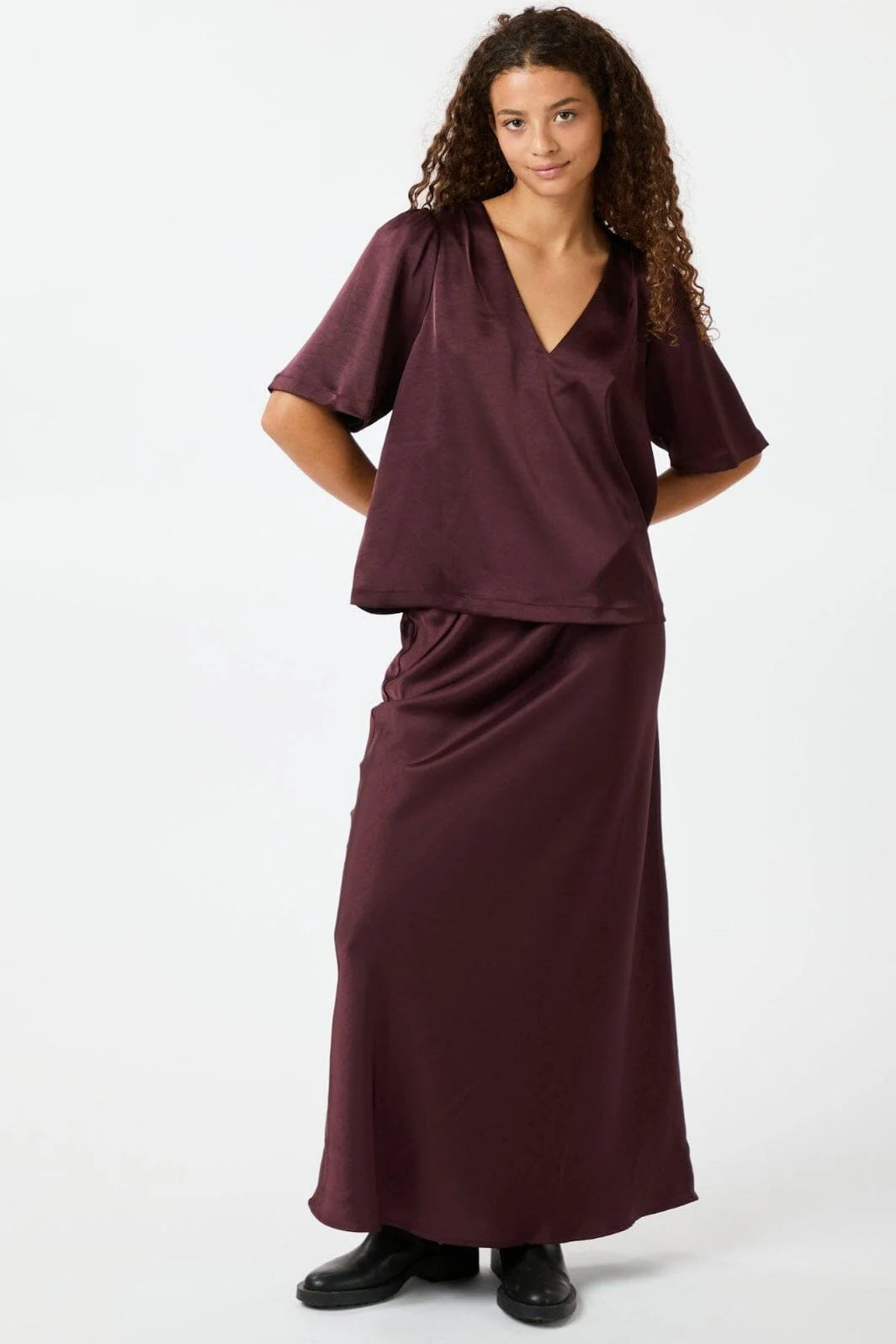 Vicky Heavy Sateen Skirt